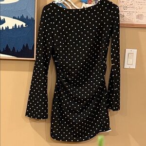 Source Unknown Black and White Polka Dot Dress